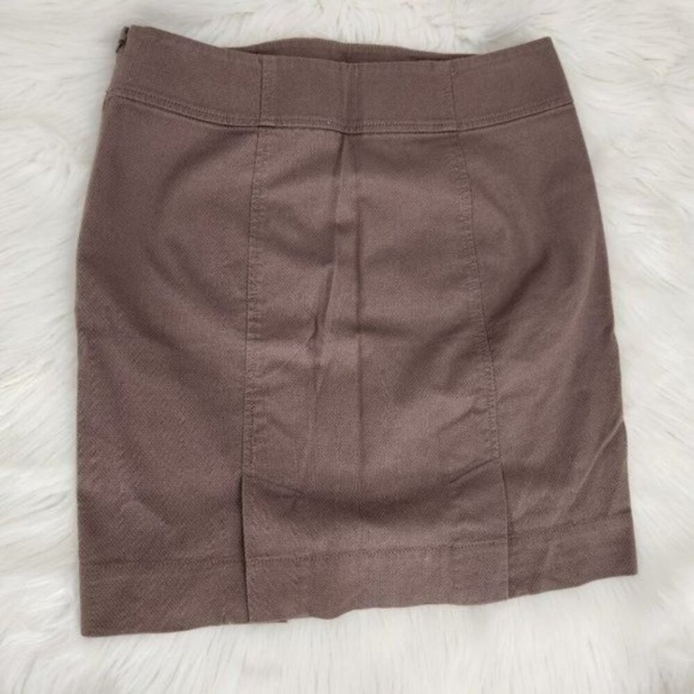 Ann Tylor Loft Brown Side Button Mini Skirt, size 4 - Picture 9 of 16